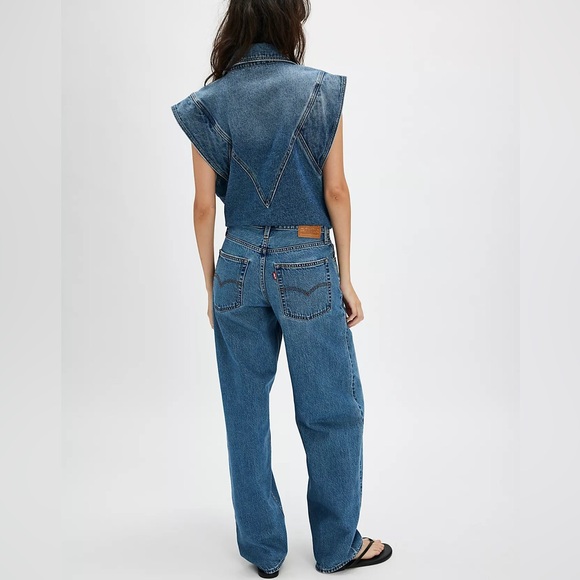 Levi’s Women’s Baggy Dad Jeans Own It Stone Wash 27x32 NWT - Picture 3 of 7